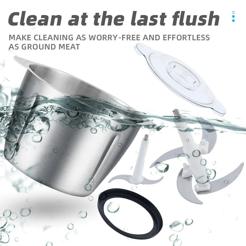 Triturador De Alimentos Carne e Legumes Elétrico 3L 110V E 220V