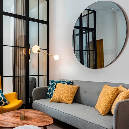 Espelho Redondo Decorativo Para Quarto Sala Banheiro