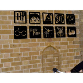 10 Kit Mini Quadros Harry Potter Decoração Sala Quartos