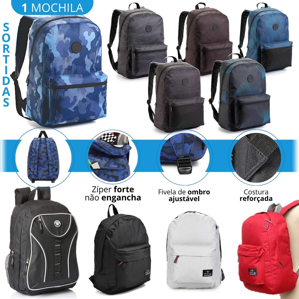 Kit Material Escolar Completo Com Sem Mochila Escolar Material Estojo