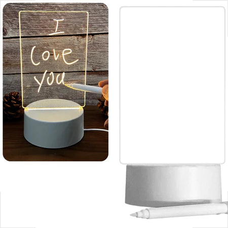 Luminaria Led Escrever De Caneta Lousa Quadro Mesa Anotacoes presente dia dos namorados