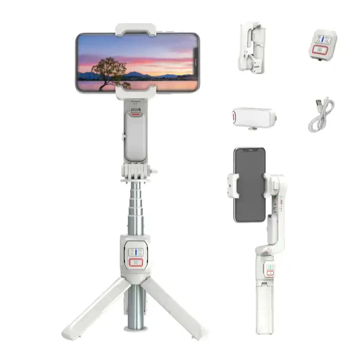 Gimbal Estabilizador De Celular Removível Flexível Com Luz Led Tripe E Controle IT-blue Le-3904