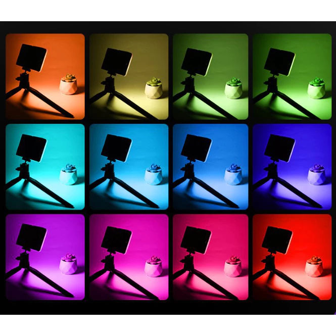 Mini luz de preenchimento rgb /luz branco portátil para cel slr selfie vlog fotografia 2700-6500K