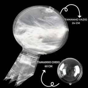 Kit 150 Unidades Balão Bubble 24 Polegadas 60 Cm Cristal Festas Decoração