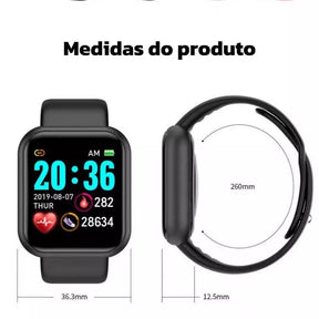 Relogio Smartwatch Smart Bracelet D20 Relógio inteligente para Android e IOS Esportivo Prova D'água Rastreador Monitoram