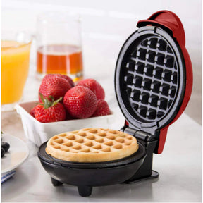 Mini Máquina de Waffles Elétrica Portátil Casa Cozinha Fazer Waffle Panquecas Automático 220V
