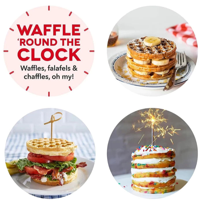 Mini Máquina de Waffles Elétrica Portátil Casa Cozinha Fazer Waffle Panquecas Automático 220V