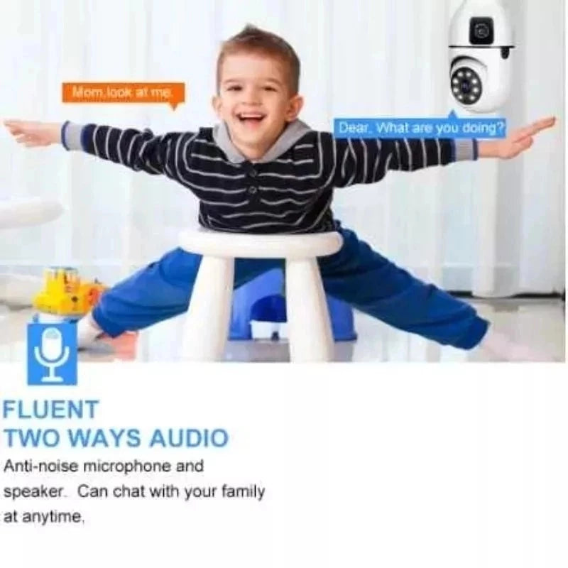 Kit Câmera de segurança a Prova D'água sem fio gira 360 com app Yousee full HD visão notturna