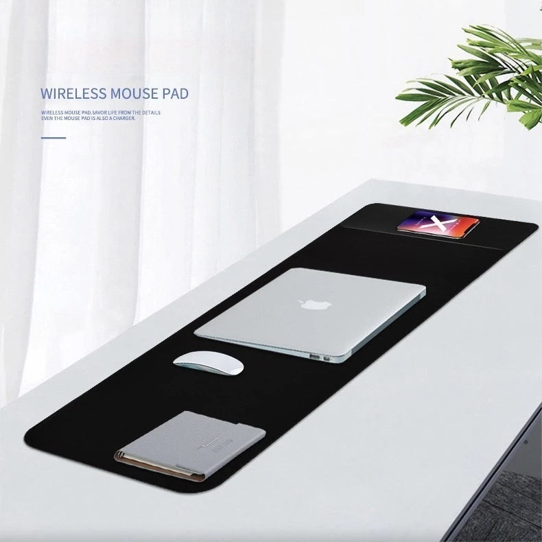 Mouse Pad Gamer RGB 70x30cm com Carregador Sem Fio 15W Iluminação LED Colorida -K3