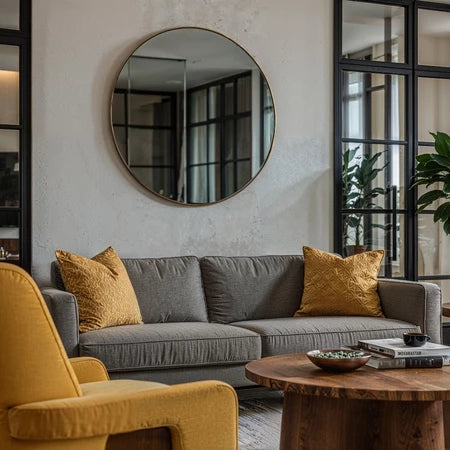 Espelho Redondo Decorativo Para Quarto Sala Banheiro