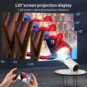Projetor Wi-Fi portátil com interface HDMI Android HY300 4k HD com TV USB HD Android 11, cinema inteligente Bluetooth