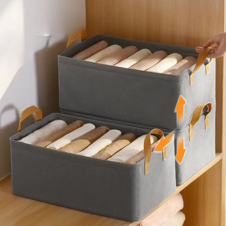 Kit 6 Caixas Organizadoras Resistentes dobravél Roupas e Gavetas Organizadas