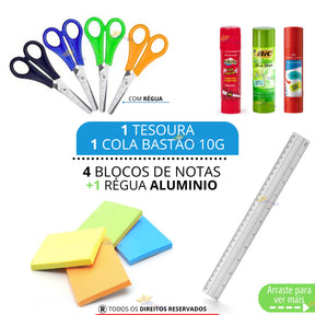 Kit Material Escolar Completo Com Sem Mochila Escolar Material Estojo