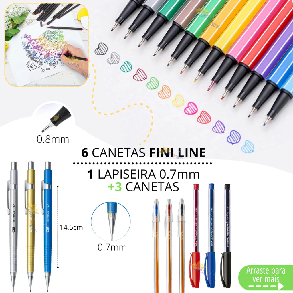 Kit Material Escolar Completo Com Sem Mochila Escolar Material Estojo