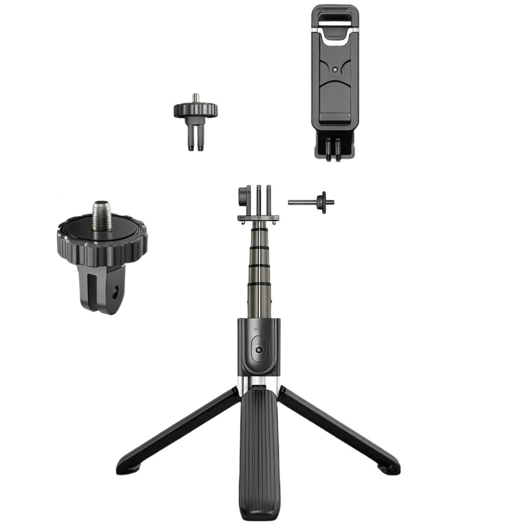 Selfie stick 1.7M de comprimento sem fio Bluetooth tripé portátil retrátil