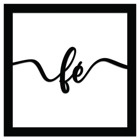 Kit Quadros Decorativos Fé Amor e Gratidão Para Quarto E Sala