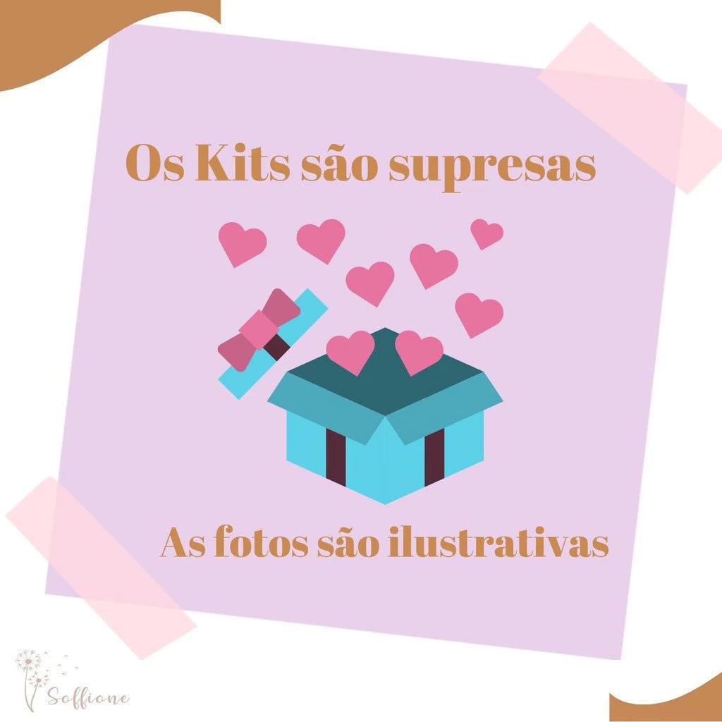 Kit Papelaria Fofa kawaii 25 Itens Diversos Estojo Presente + brinde canetas canetinhas caderno escolar presente ideal
