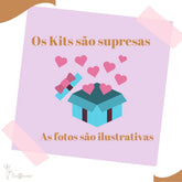 Kit Papelaria Fofa kawaii 25 Itens Diversos Estojo Presente + brinde canetas canetinhas caderno escolar presente ideal