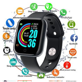 Relogio Smartwatch Smart Bracelet D20 Relógio inteligente para Android e IOS Esportivo Prova D'água Rastreador Monitoram