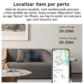 Smart Air Tag Rastreador Bluetooth para iPhone | Localizador App iOS Objetos Perdidos/Pet