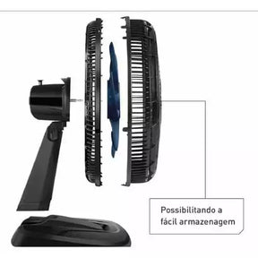 Ventilador de mesa Arno 50cm VB50 Xtreme Force Breezer Preto com Azul 127v