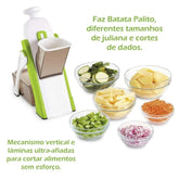 Cortador Multifuncional 5 Em 1 Para Legumes |Fatiador De Vegetais Com Lâminas Inox + tesoura grátis